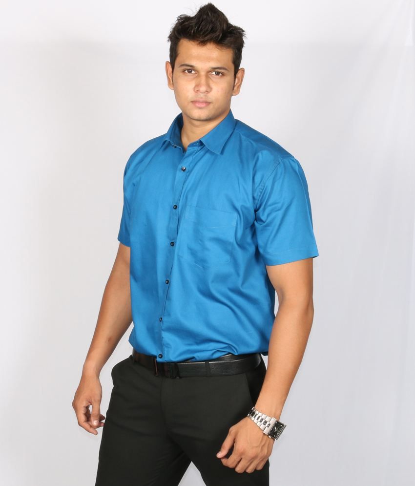 aqua color men's shirt