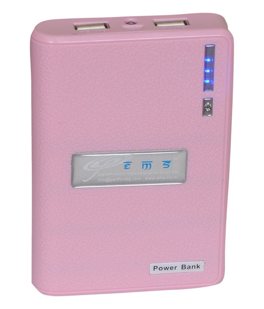 EMS Power  Bank  12000MAH Pink  Power  Banks  Online at Low 