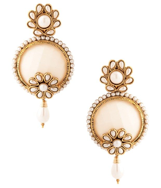 Voylla Dangler Earrings Decorated With Pearls Buy Voylla Dangler