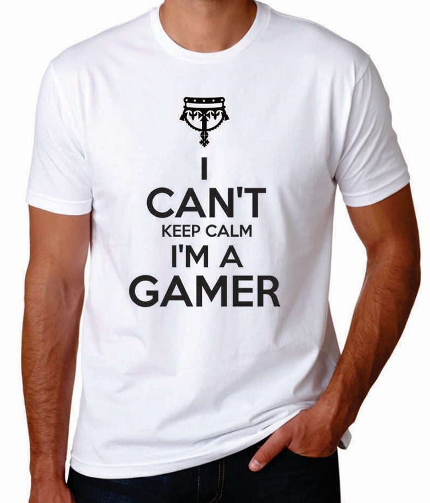 Printree - Gamer T-shirt Can't Keep Calm I Am A Gamer Round Neck T ...