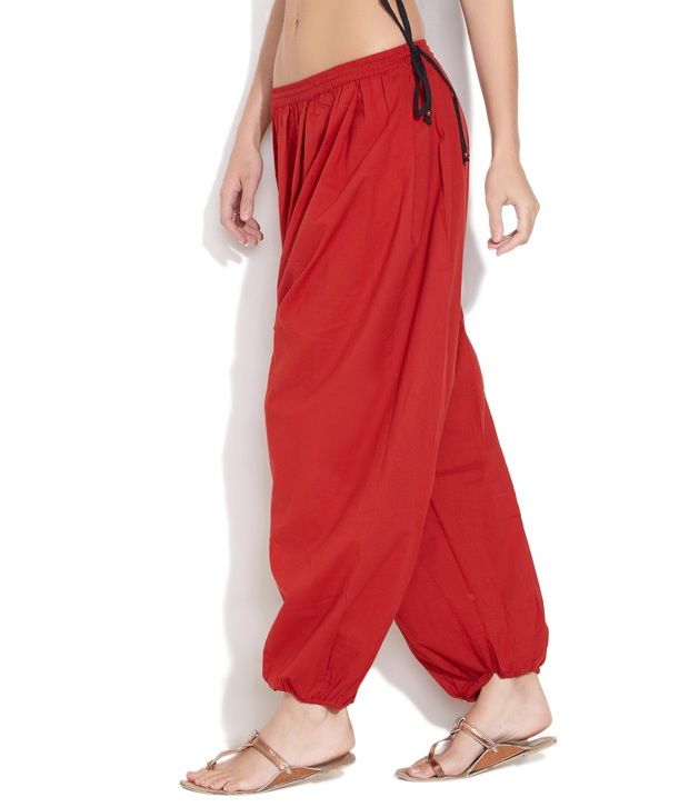 Amari Red Cotton Harem Pants Price in India - Buy Amari Red Cotton ...