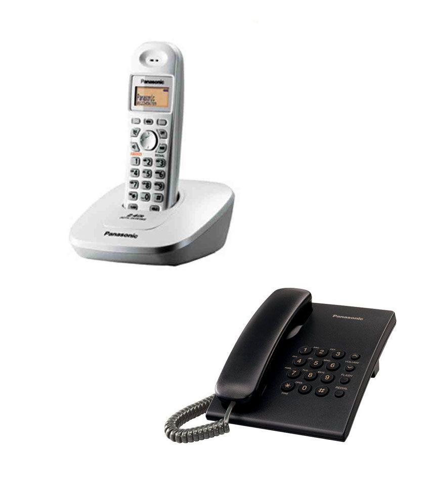 Buy Panasonic 3611B Cordless Landline Phone With Free Panasonic Ts500B