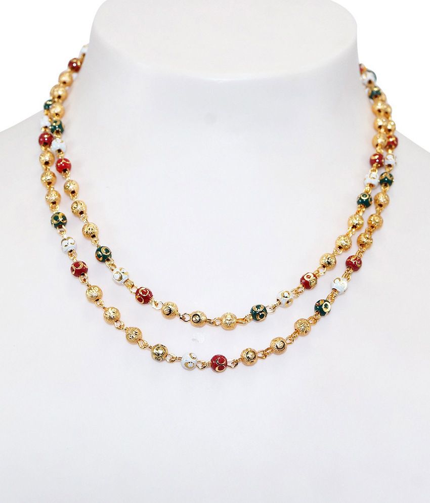 R S Jewels Multi Color Gold Plated Necklace Jewelry - Buy R S Jewels ...