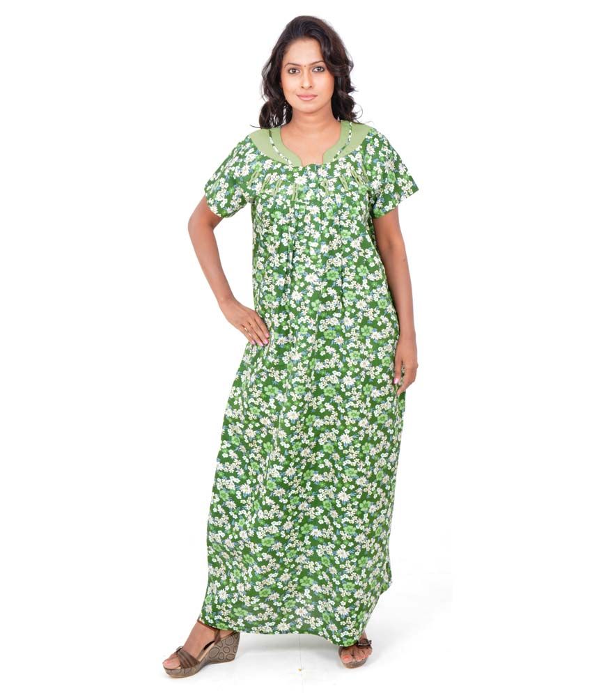 Buy Pommys 15-b Green Nighty Online at Best Prices in India - Snapdeal