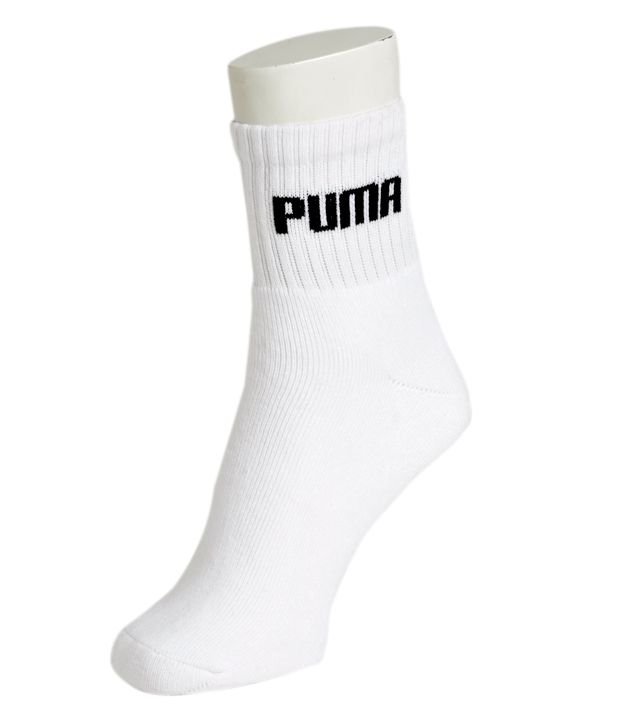 Puma Black Cotton White, Black & Grey Sports Socks - 3 Pair Pack: Buy ...