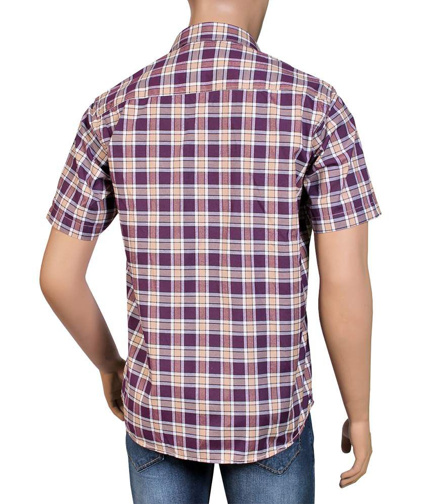 Accoy Purple Checkered Shirt - Buy Accoy Purple Checkered Shirt Online ...