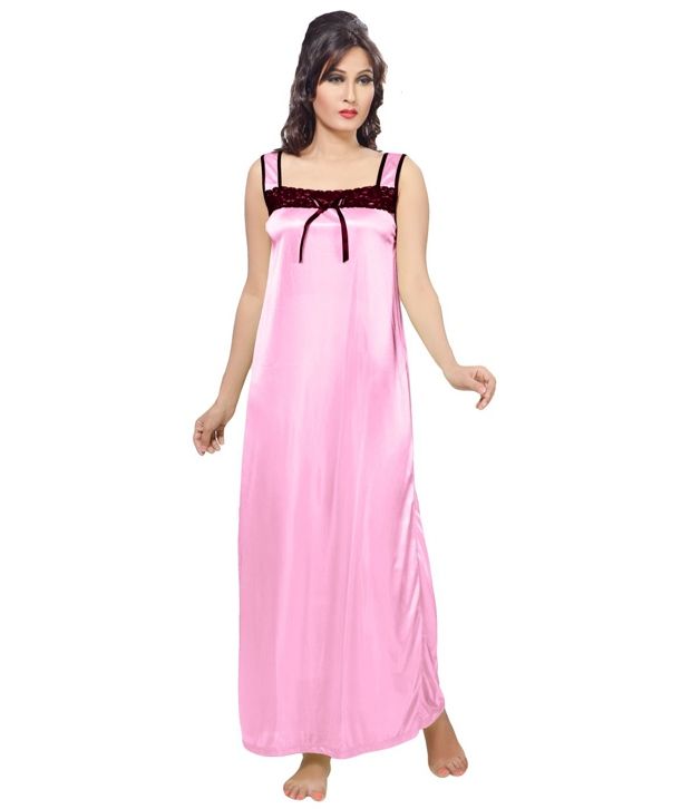 Buy Topshe Pink Satin Nighty Online at Best Prices in India - Snapdeal