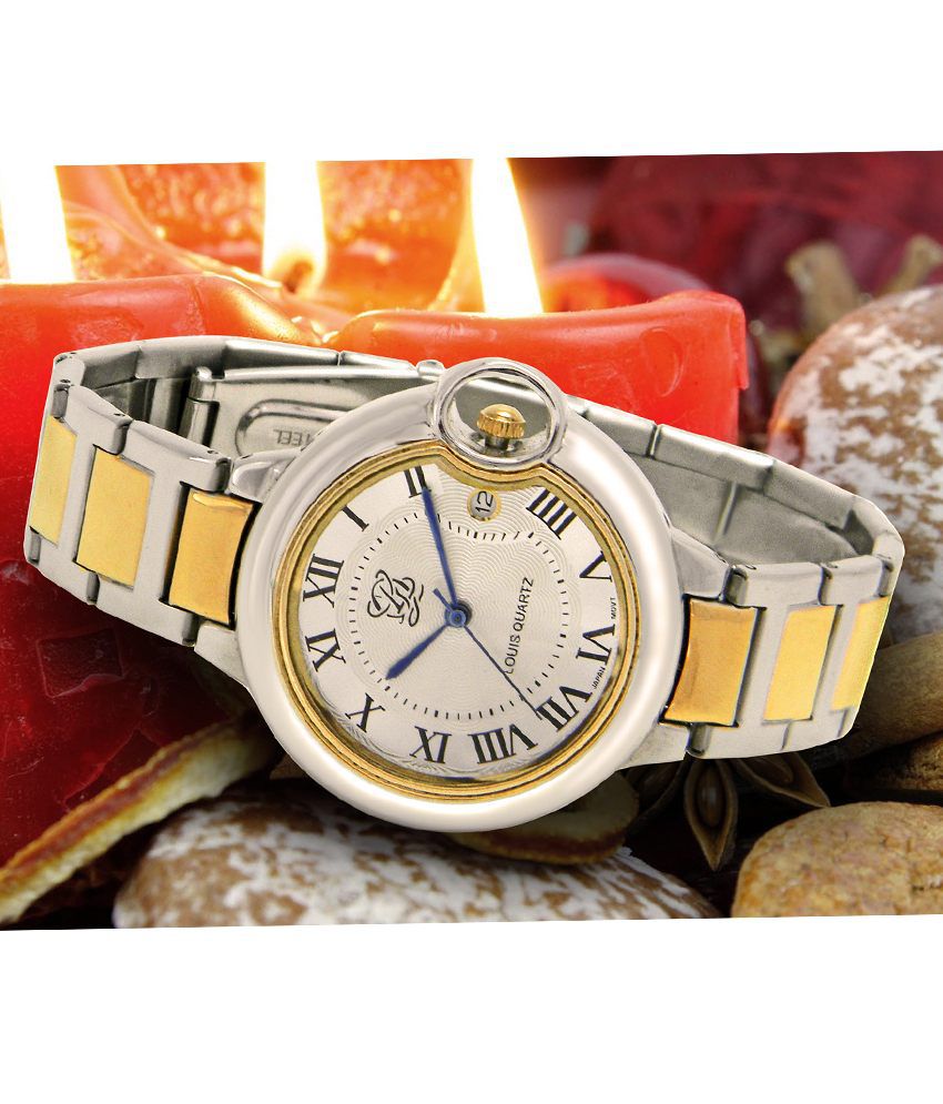 Louis Quartz Gold & Silver Wrist Watch - Buy Louis Quartz Gold & Silver Wrist Watch Online at ...
