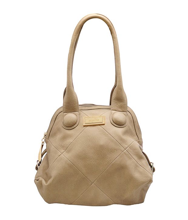 tan quilted bag