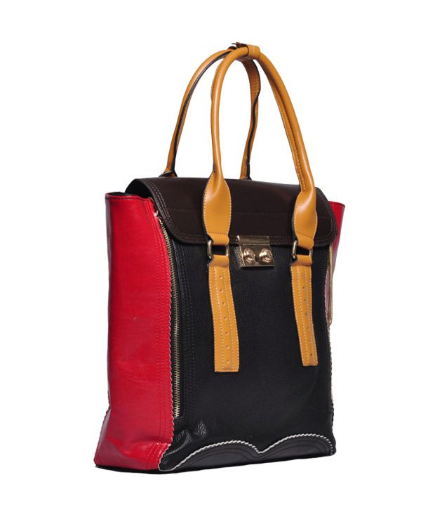 Ladida Black & Red Tote Bag - Buy Ladida Black & Red Tote Bag Online at ...