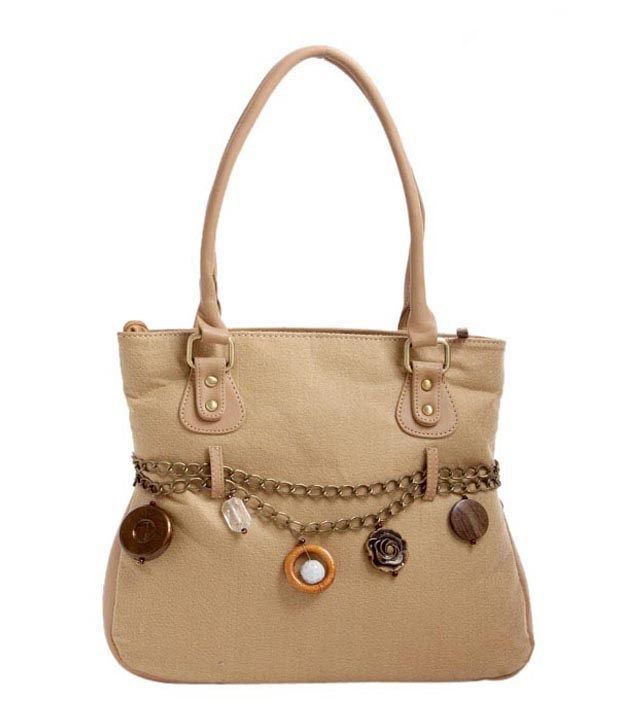 small beige handbag