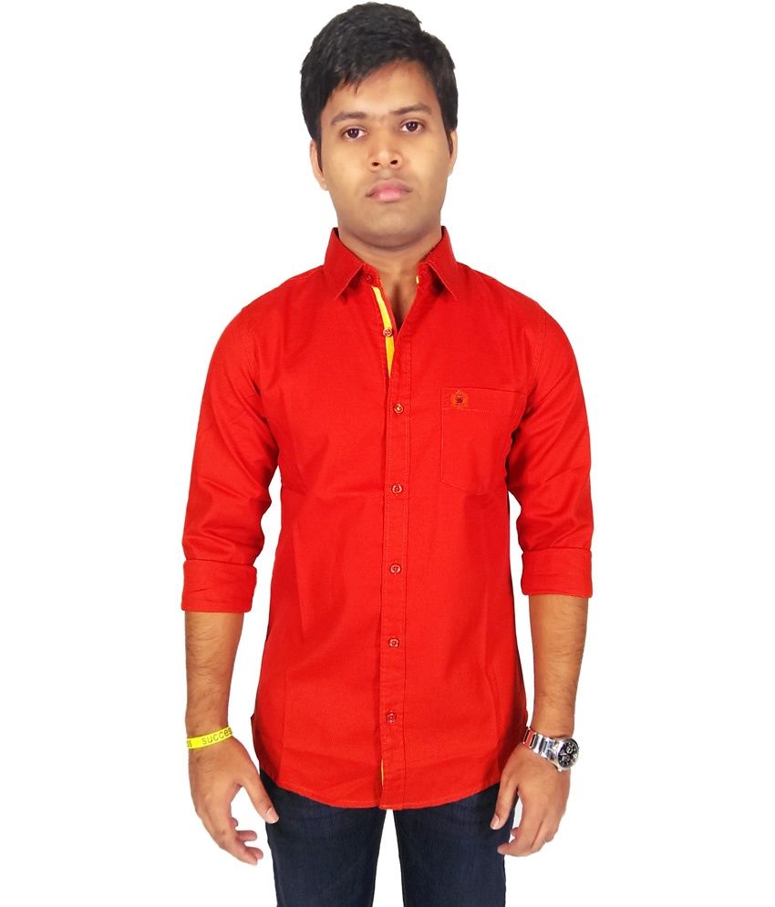 Southbay 100 Percent Cotton Red Shirt 