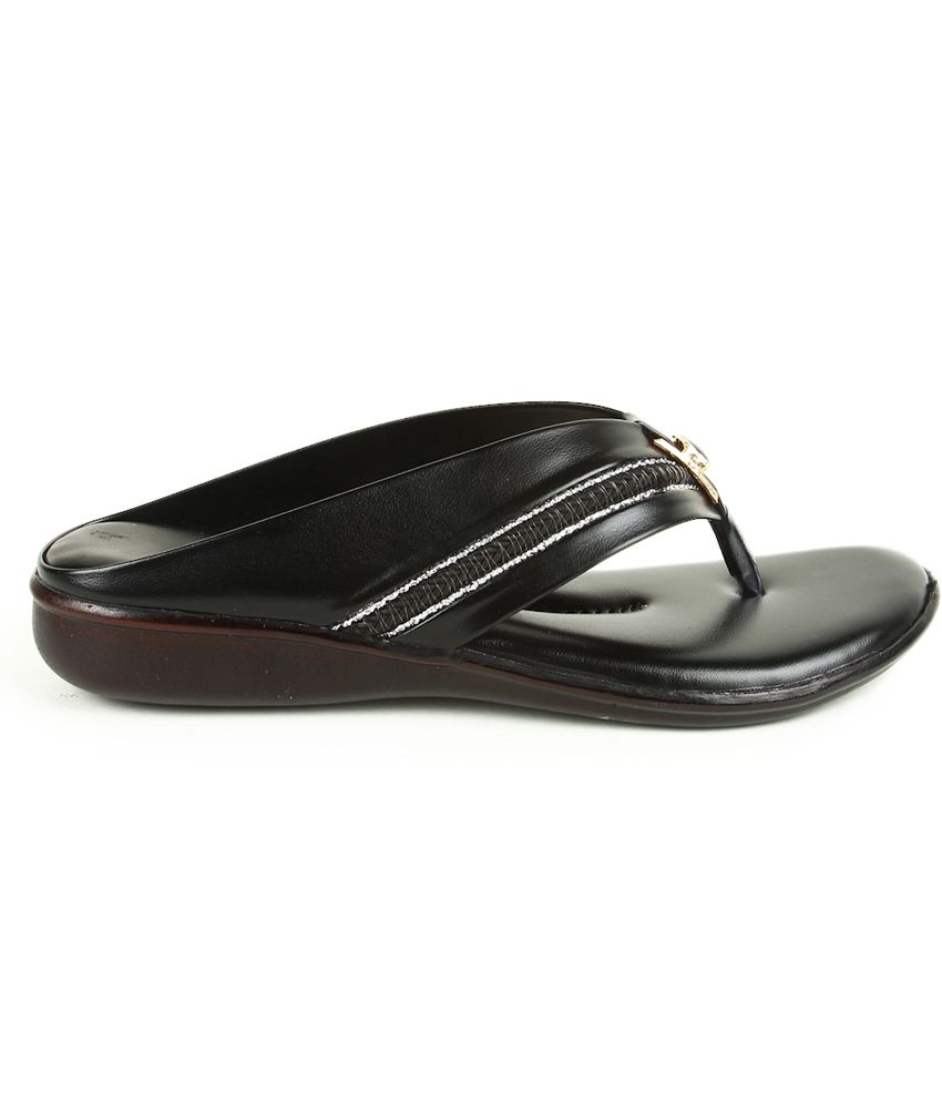 Rise Black Wedges Heeled Slip-On Price in India- Buy Rise Black Wedges ...