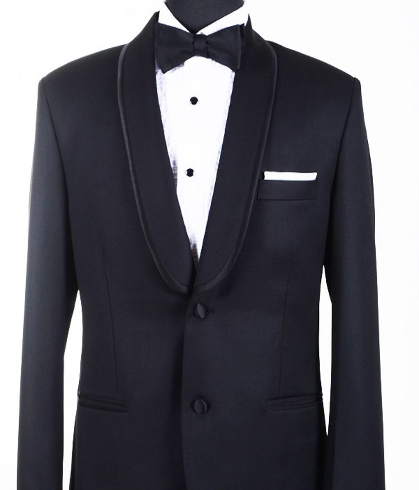 Gwalior Suitings Black Poly Blend Suit Lengths - Buy Gwalior Suitings ...