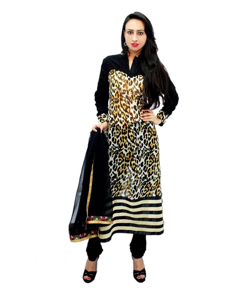 Divine Embroidered Real Georgette Kurti Top by JCS Fashions