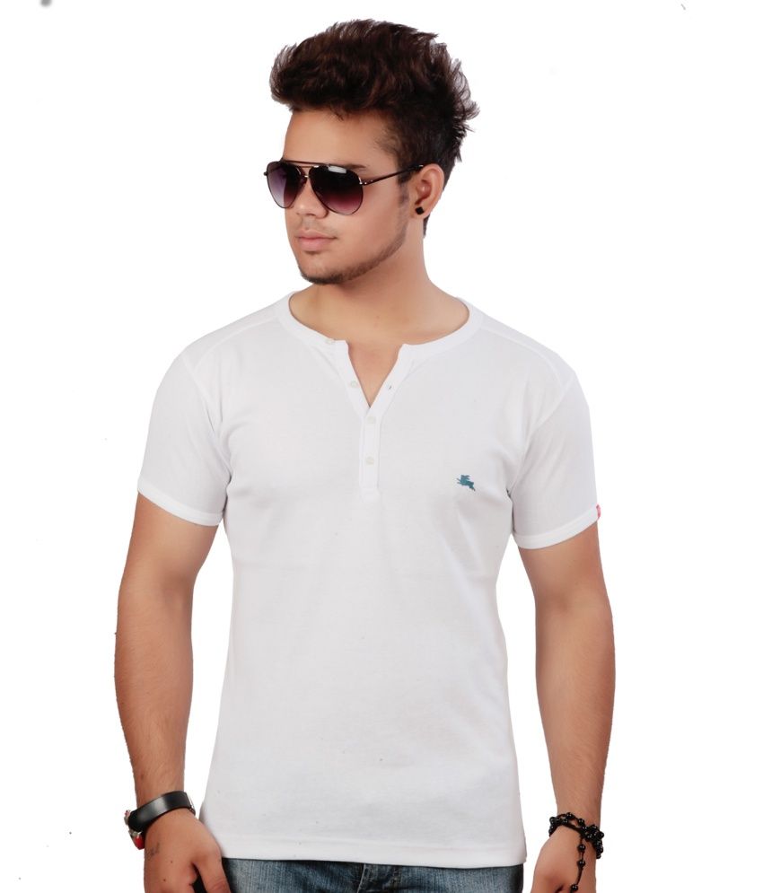 henley shirt white