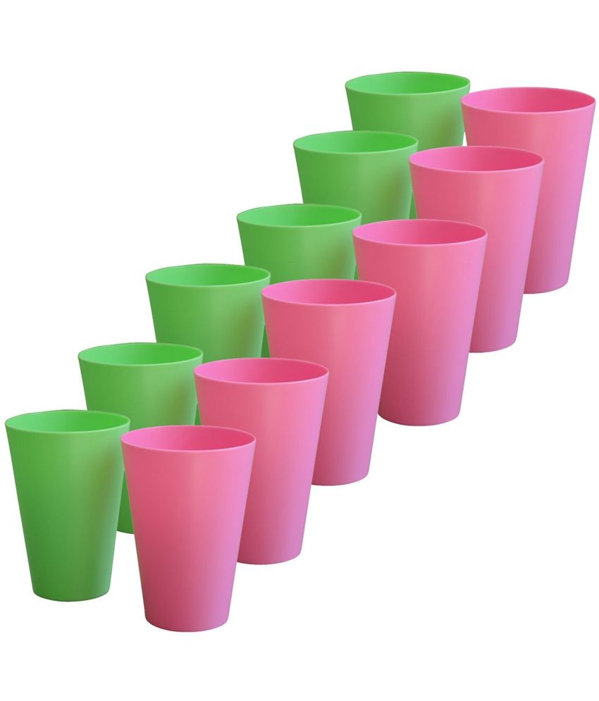 online india tumblers Plastic Of Tumblers Chetan 12 Set Brand Pcs / Glasses