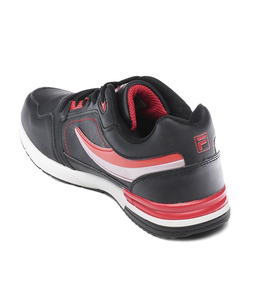 fila black sports shoes