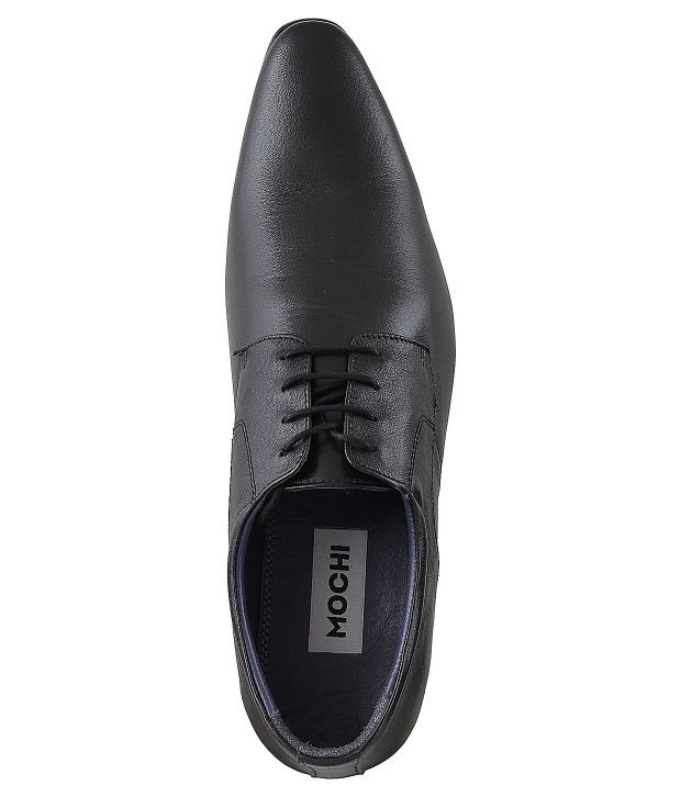 Mochi Black Formal Shoes Price in India 