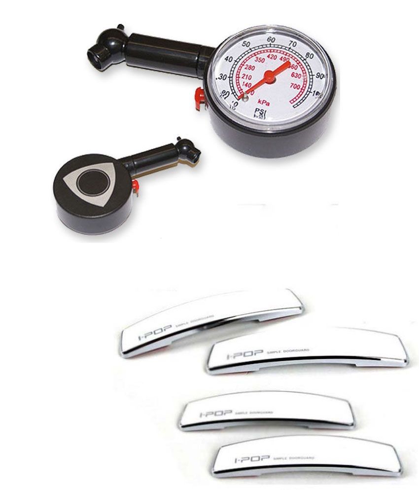 Combo I Pop Car Door Guard Set Of 4 Plastic Tyre Pressure