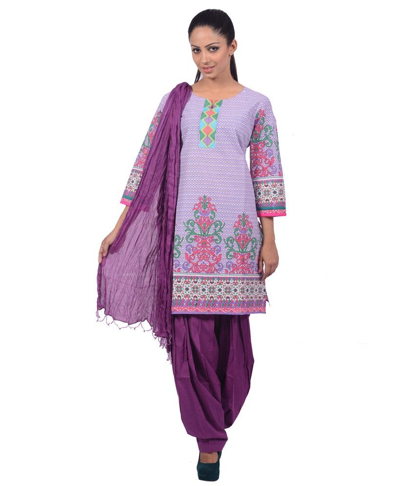 Jaipur Kurtis Pure Cotton Lavender 3/4th Sleeves Kurti - Buy Jaipur ...