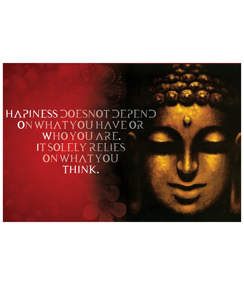 Amore Red And Golden Paper Buddha Quote Poster: Buy Amore Red And Golden Paper Buddha Quote ...