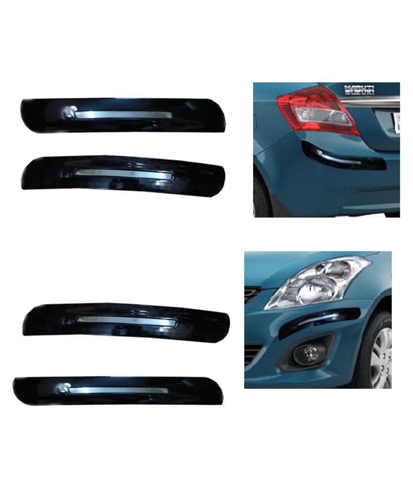 Ski Black Chrome Bumper Safety Guard Protector For Maruti Suzuki Dzire