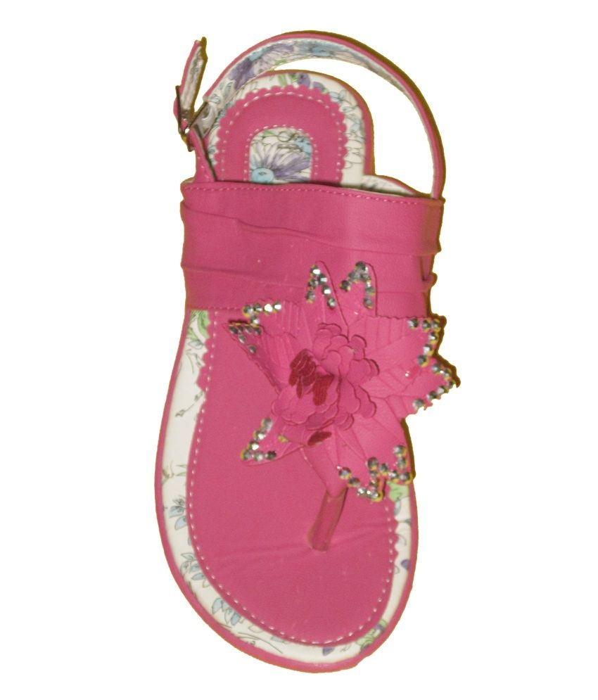 peach sandals flat
