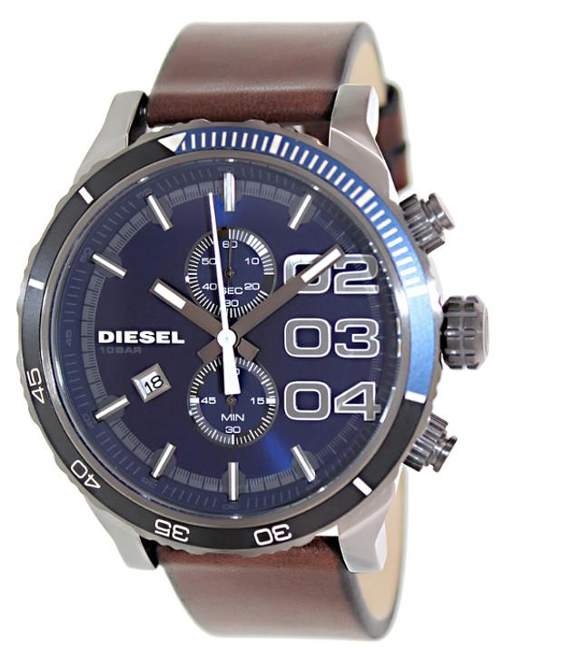 diesel blue dial watch