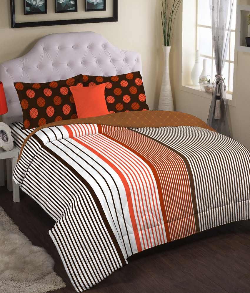 Portico New York Multicolour Stripes Cotton Comforter Buy Portico New