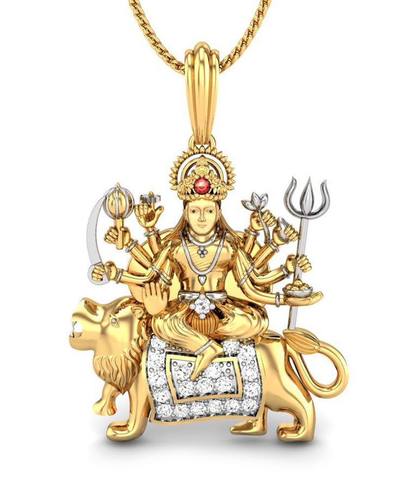 astro gems laboratory maa durga 24 kt gold plated pendant buy astro