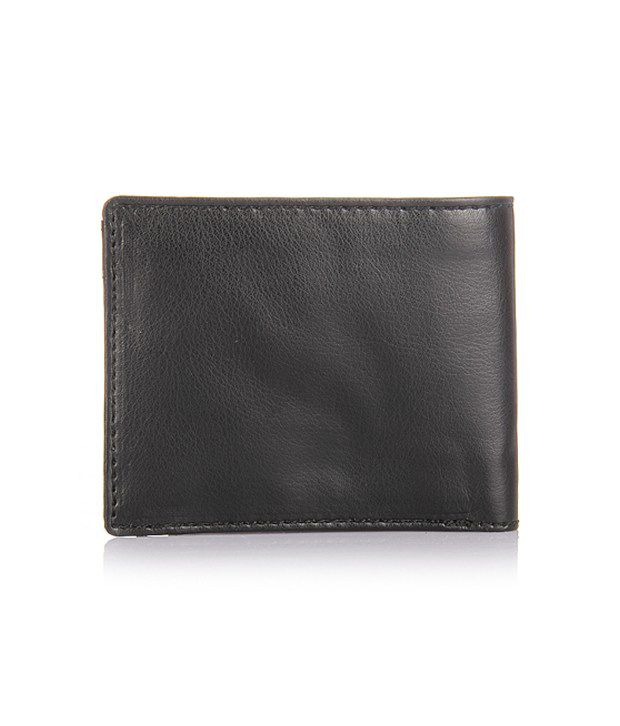 puma black leather wallet