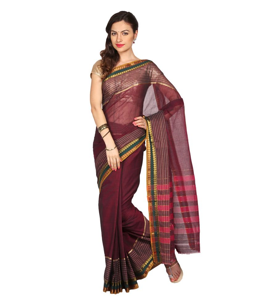 purple cotton sarees