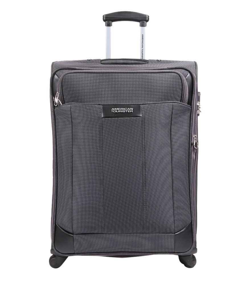 American Tourister Medium Size Mercury DLX Spiner Black 4 Wheel Trolley