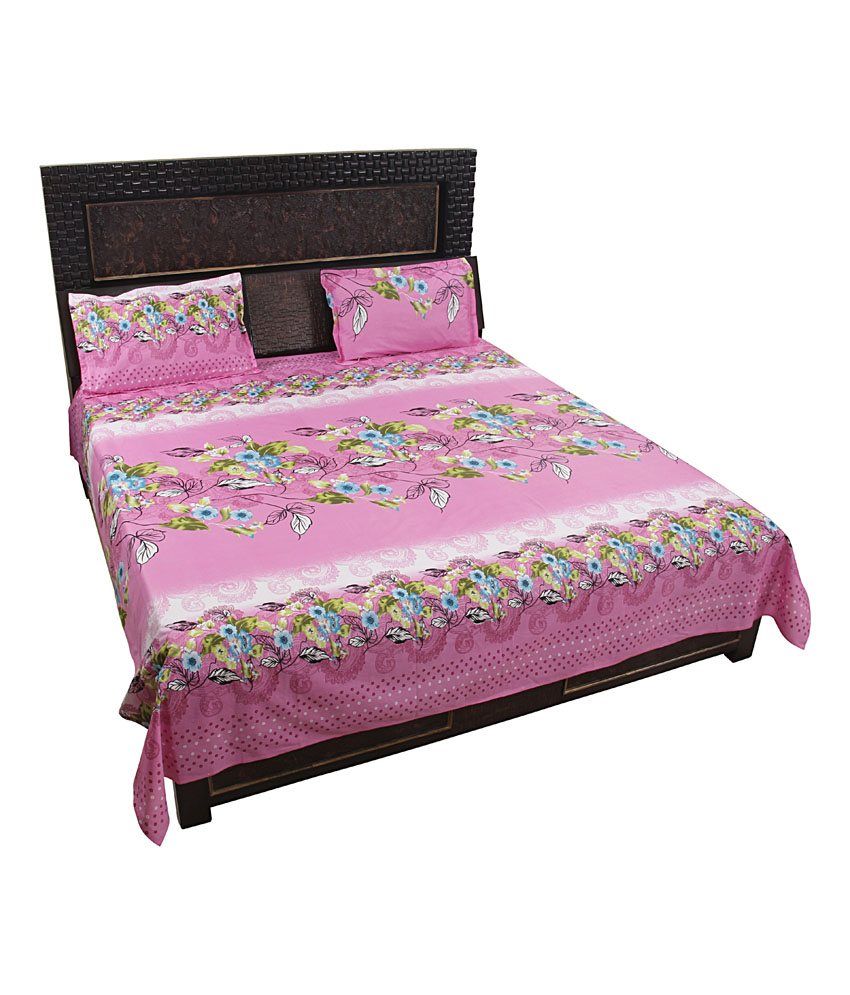 baby pink double bed