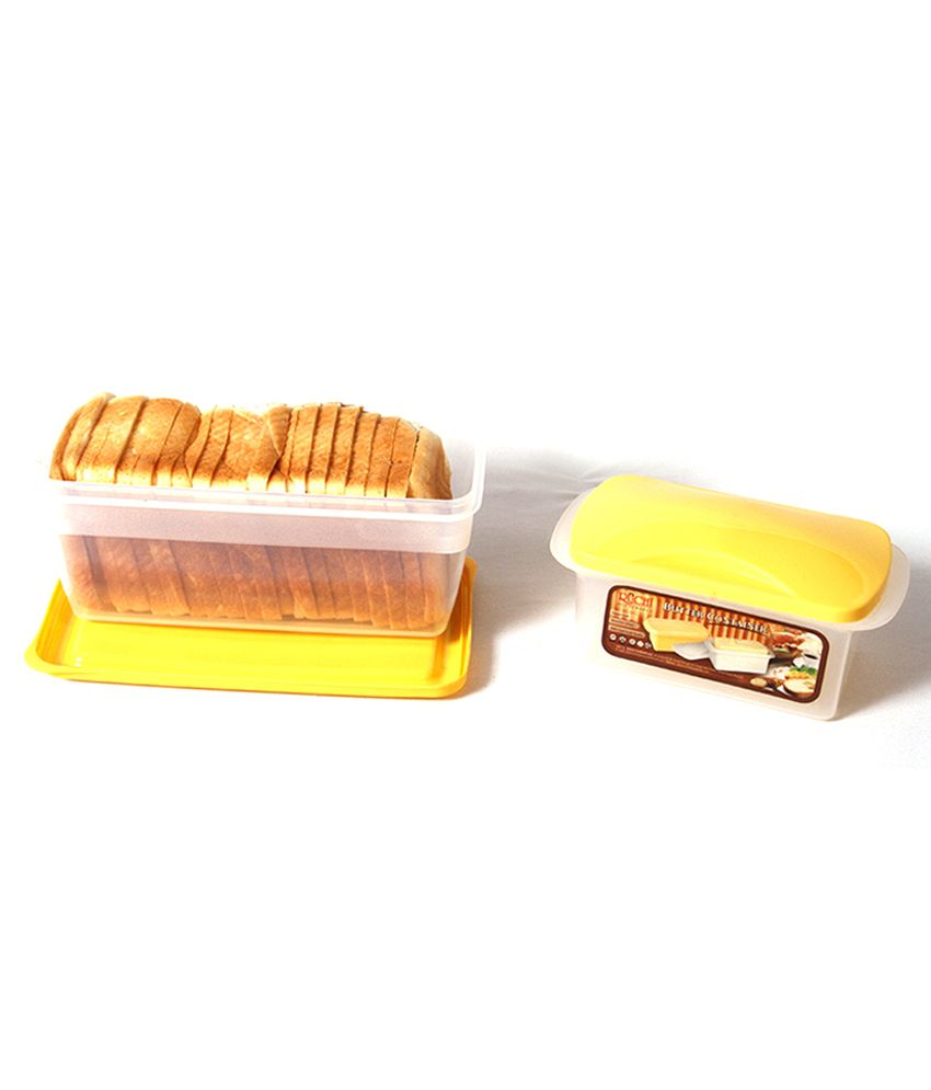 Ruchi Houseware Plastic Bread Box With Butter Container (2