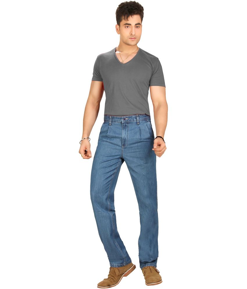Warewell Blue Regular Fit High Rise Denim Jean For Men - Buy Warewell ...