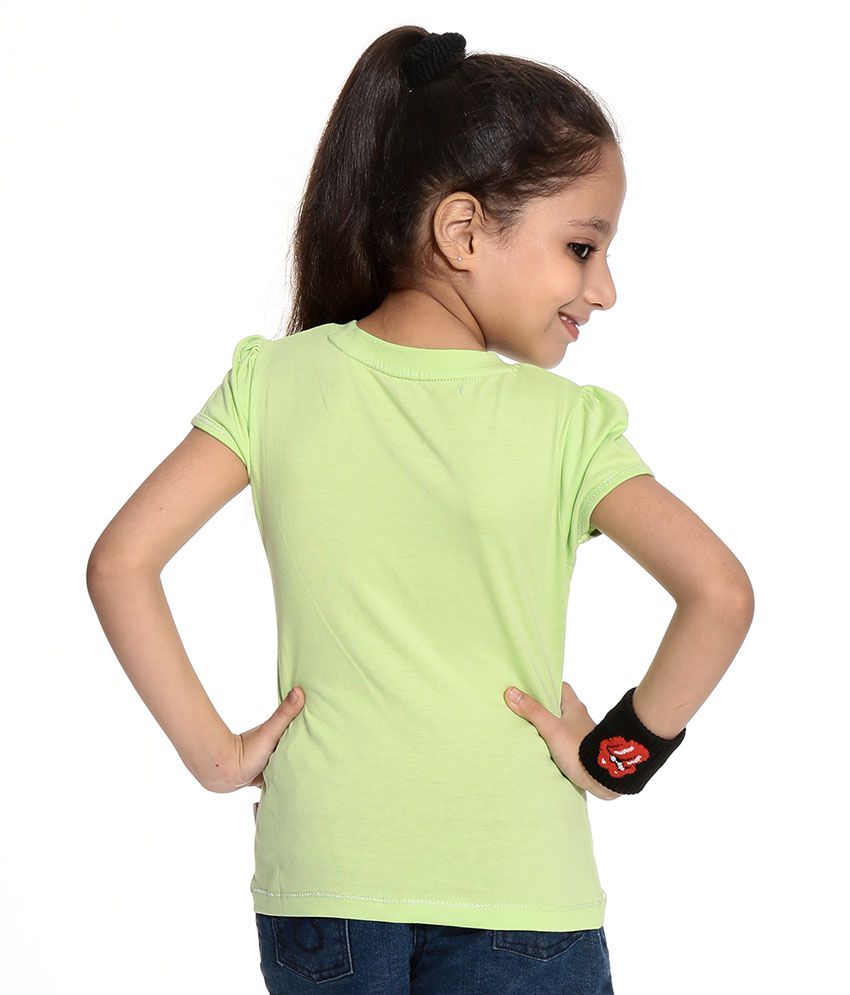 Mr.Men Little Miss Half Sleeves Lime Green Color T-Shirts For Kids ...