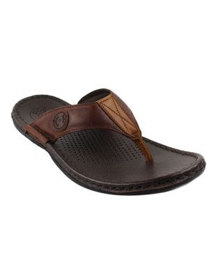 Doc \u0026 Mark Tan Leather Sandals For Men 