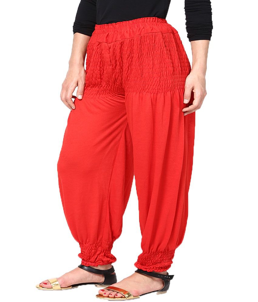 Castle Lifestyle Red Harem Pant Price in India - Buy Castle Lifestyle ...