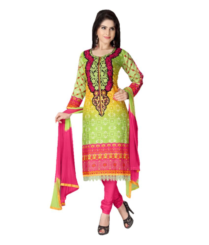 Maahika Multi Color Printed Art Crepe Pakistani Suits Salwar Suit - Buy ...