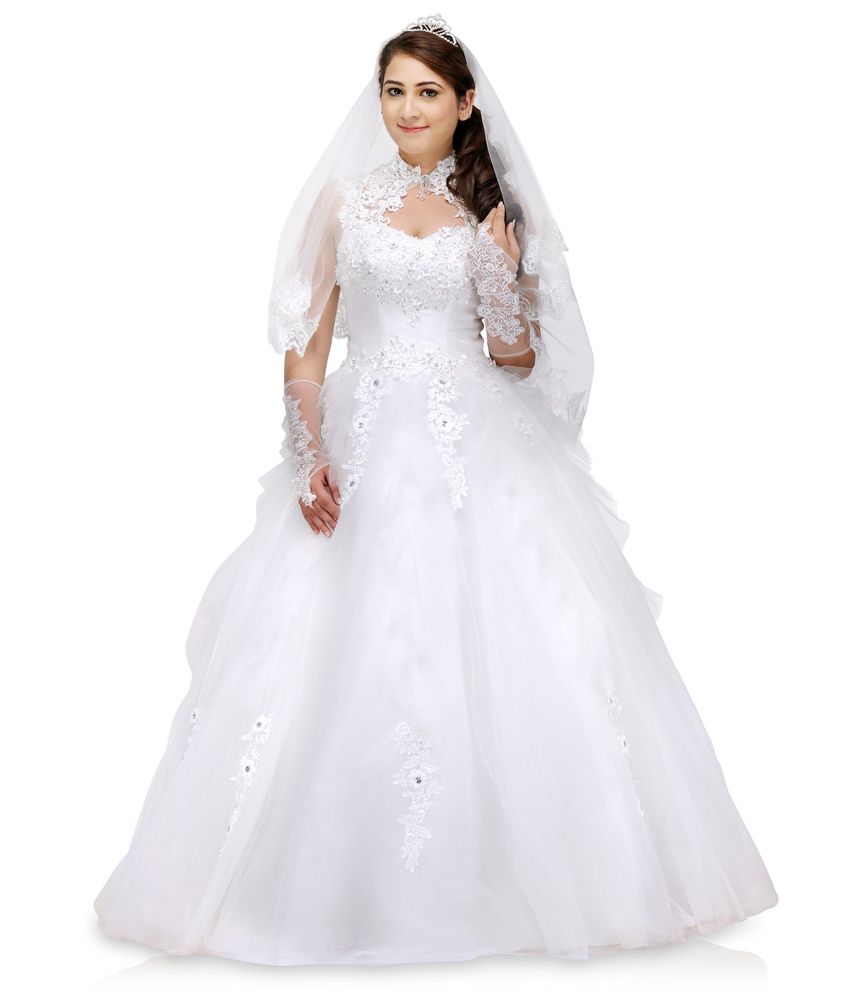 bridal white gown with price