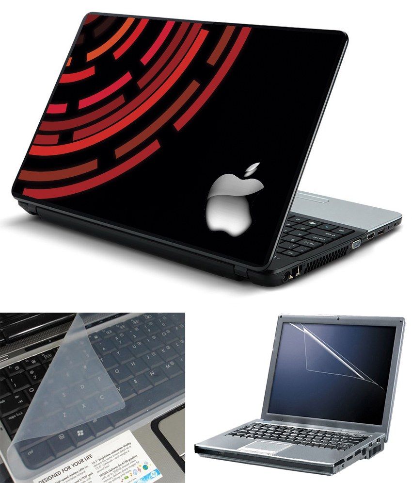 Finearts 3 In 1 Textured Laptop Skin Pack Radium Lines Printed Buy