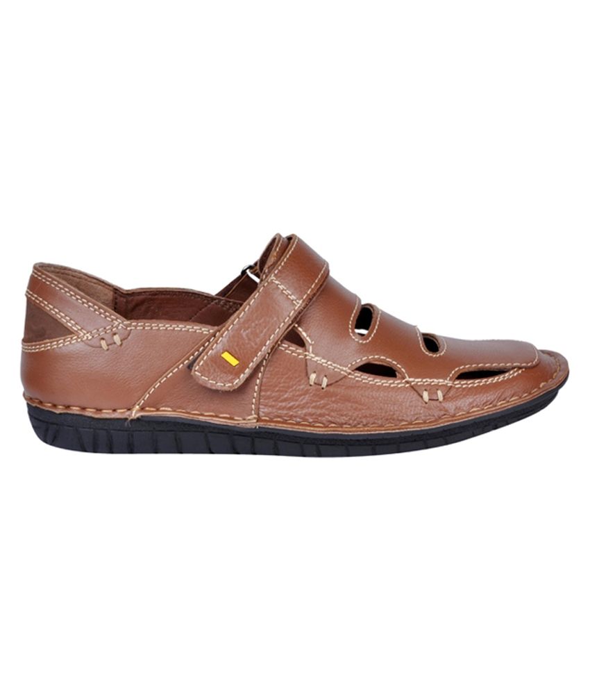 tan velcro sandals