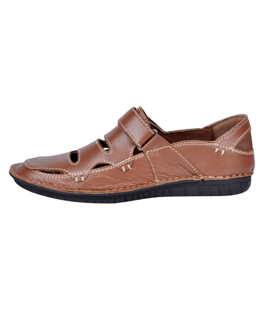 tan velcro sandals
