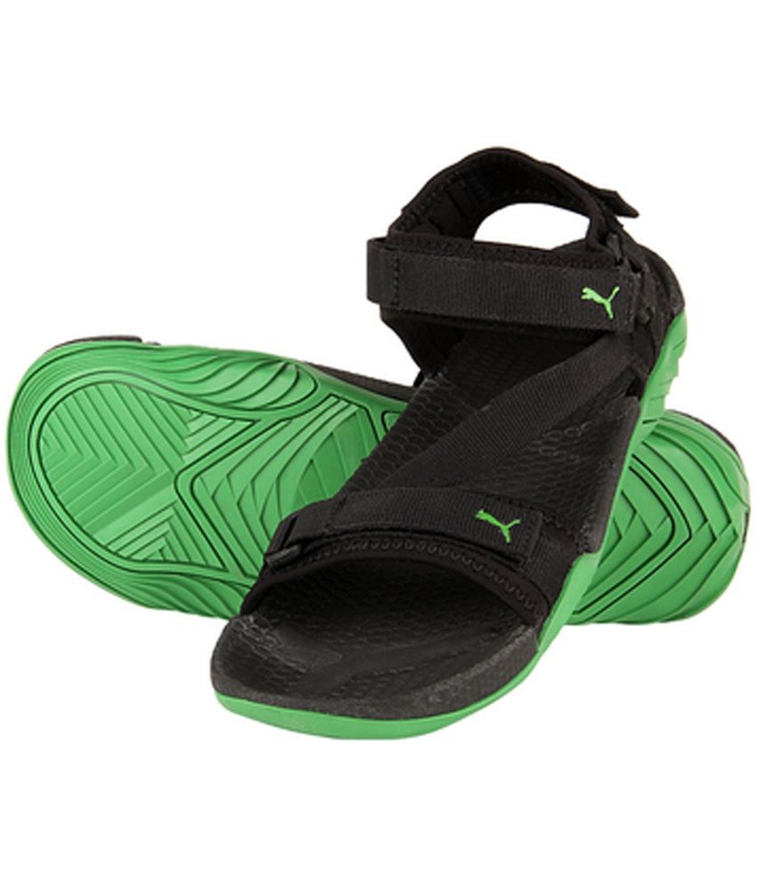 puma green sandals