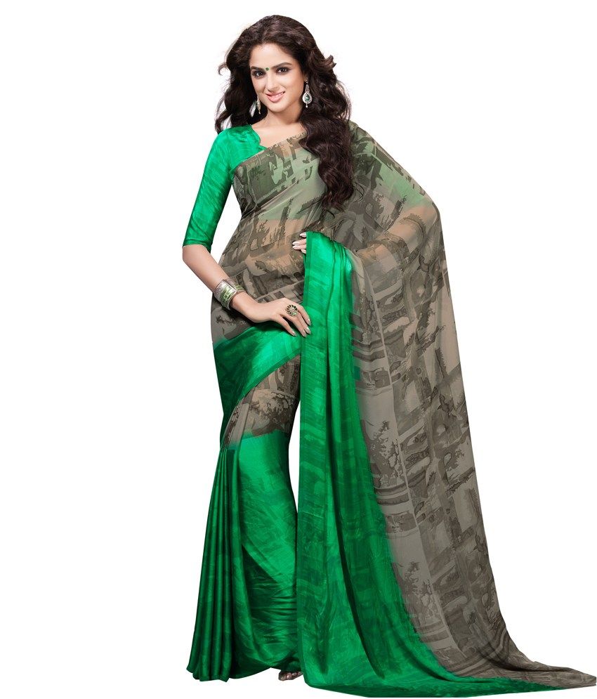 georgette saree look