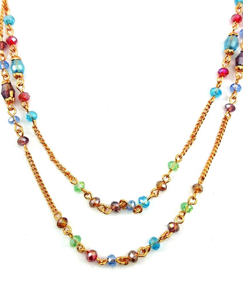 Arihant Multi-color Crystal Necklace - Buy Arihant Multi-color Crystal ...