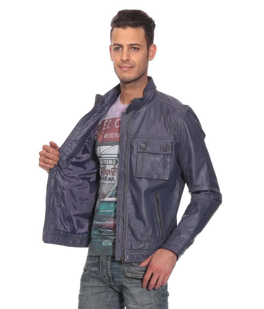 Bareskin Blue Gents  Leather Jacket  Buy Bareskin Blue 