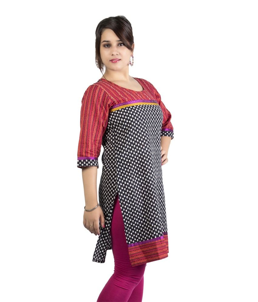 Rama Printed Knee Length Kurti - Buy Rama Printed Knee Length Kurti ...